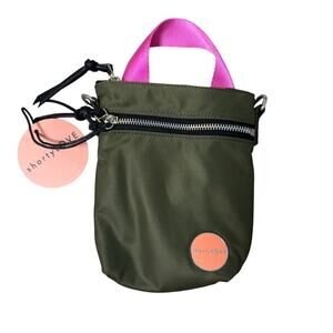 ShortyLOVE Phone Crossbody Bag in Army Green & Pink, NWT